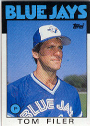 1986 Topps Baseball Cards      312     Tom Filer